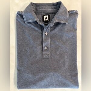 FootJoy (FJ) Men's Performance Golf Polo Blue-Gray Heathered Shade Medium